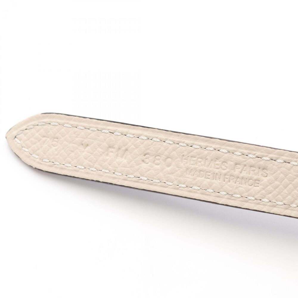 Hermes Hermès Ankle Clé belt, clothing, Epsom leather, Swift women's, ivory, ... - Picture 4 of 6
